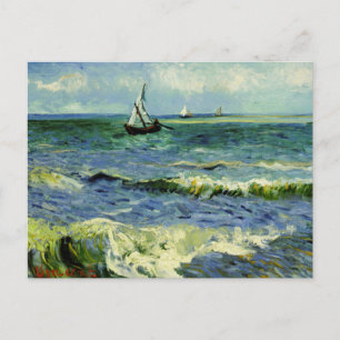 Van Gogh - een Gevist boot in Zee Briefkaart