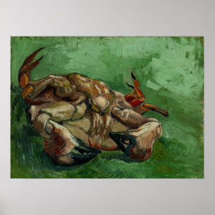 Van Gogh - een krab op zijn rug Poster