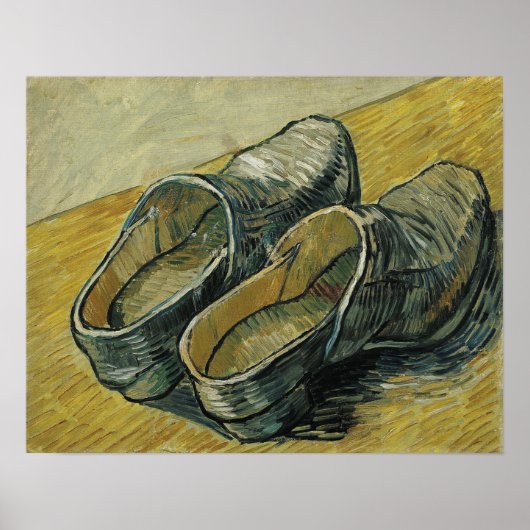 Van Gogh - Een paar leren klompen Poster (Voorkant)