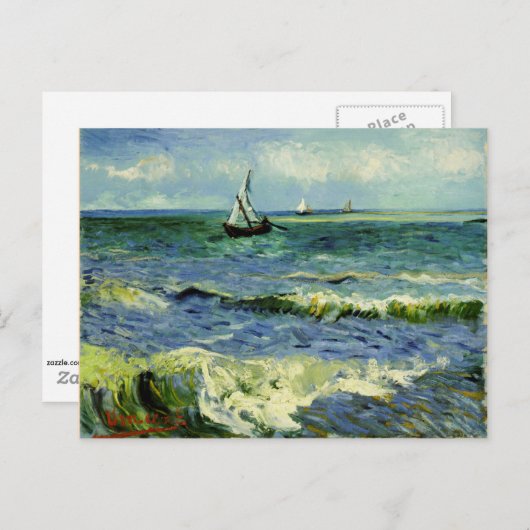 Van Gogh - Een vissersboot op zee Briefkaart (Voorkant / Achterkant)