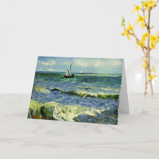 Van Gogh - Een vissersboot op zee Kaart (Gele Bloem)