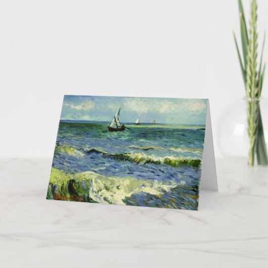 Van Gogh - Een vissersboot op zee Kaart (Voorkant)