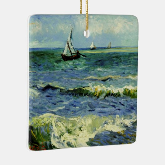 Van Gogh - Een vissersboot op zee Keramisch Ornament (Rechts)