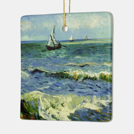 Van Gogh - Een vissersboot op zee Keramisch Ornament (Links)