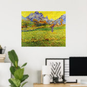 Van Gogh - Een weide in de berg, Poster (Thuiskantoor)