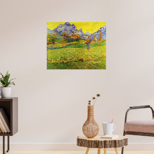 Van Gogh - Een weide in de berg, Poster