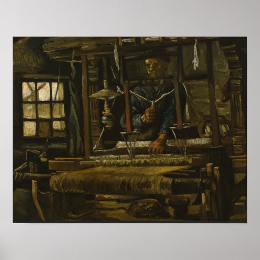 Van Gogh - Een Wevershuisje Poster (Voorkant)