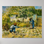 Van Gogh - Eerste stappen (na Millet) Poster (Voorkant)