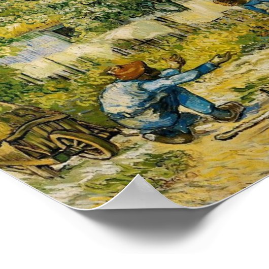 Van Gogh - Eerste stappen (na Millet) Poster (Hoek)