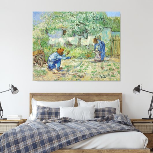 Van Gogh eerste stappen schilderen Canvas Afdruk (Insitu (Slaapkamer))
