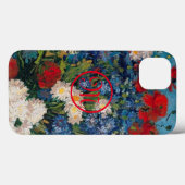 Van Gogh & Elizabeth Flowers Monogram - Case-Mate iPhone Case (Achterkant (horizontaal))