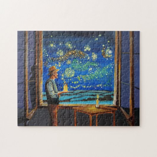 Van Gogh en de nachtelijke vuurgevechten Legpuzzel (Horizontaal)
