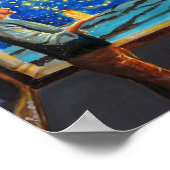 Van Gogh en de nachtelijke vuurgevechten Poster (Hoek)