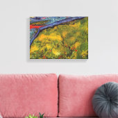 Van Gogh Enclosed Wheat Field met Rising Sun Canvas Afdruk (Insitu (Woonkamer))