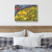 Van Gogh Enclosed Wheat Field met Rising Sun Canvas Afdruk (Insitu (Slaapkamer))