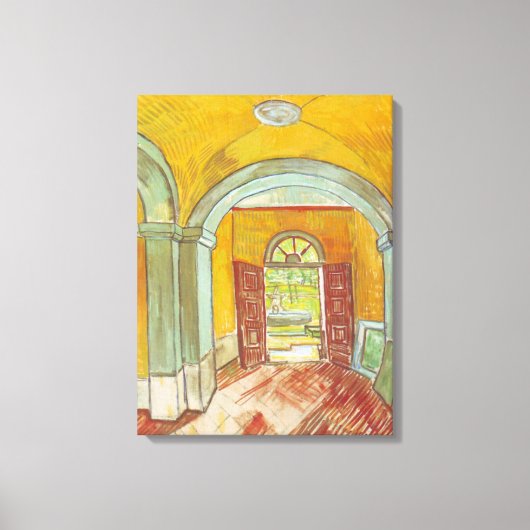 Van Gogh Entrance Hall of Saint Paul Hospital Canvas Afdruk (Voorkant)