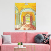 Van Gogh Entreehal van het Saint Paul Ziekenhuis Canvas Afdruk (Insitu (Woonkamer))