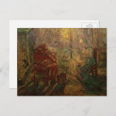Van Gogh Evening: Het horloge, het  impressionisme Briefkaart (Voorkant / Achterkant)