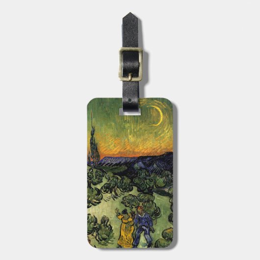 Van Gogh: Evening Promenade Bagagelabel (Voorkant verticaal)