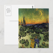 Van Gogh: Evening Promenade Briefkaart (Voorkant / Achterkant)