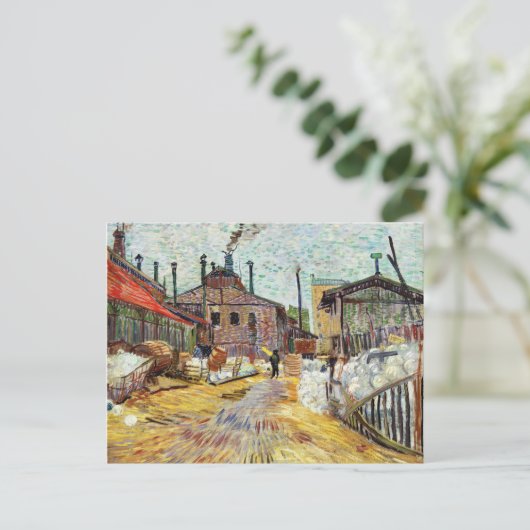 Van Gogh Factory Arnieres Painting Briefkaart (Staand voorkant)