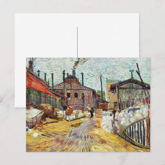 Van Gogh Factory Arnieres Painting Briefkaart (Voorkant / Achterkant)