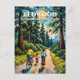Van Gogh Family Bike Ride Redwood National Park Briefkaart
