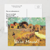 Van Gogh Farmhouse in Provence, Adres gewijzigd Aankondigingskaart (Voorkant / Achterkant)