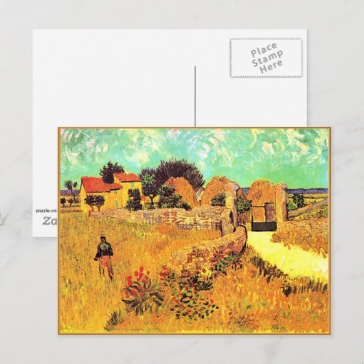 Van Gogh - Farmhouse in Provence Briefkaart (Voorkant / Achterkant)
