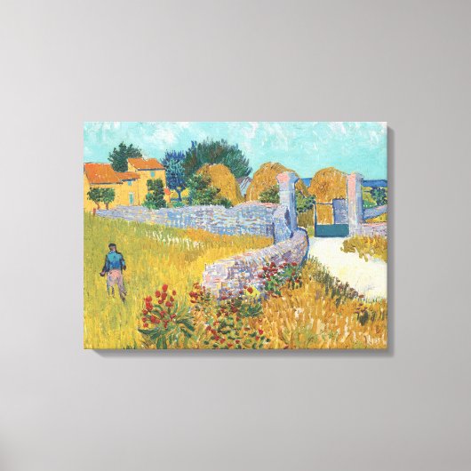 Van Gogh Farmhouse in Provence Gallery Wrapped Art Canvas Afdruk (Voorkant)