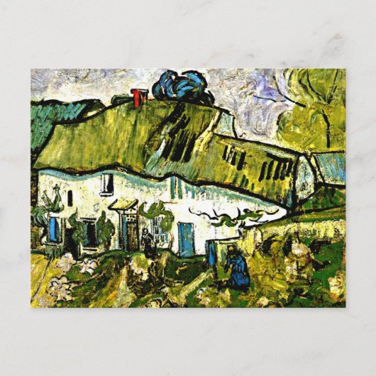 Van Gogh - Farmhouse met twee figuren Briefkaart (Voorkant)
