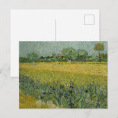Van Gogh Field met bloemen in de buurt Briefkaart (Voorkant / Achterkant)