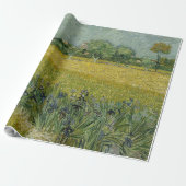 Van Gogh Field met bloemen in de buurt Cadeaupapier (Uitgerold)
