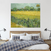 Van Gogh Field met bloemen in de buurt Canvas Afdruk (Insitu (Slaapkamer))