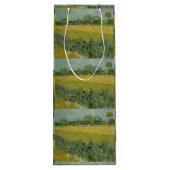 Van Gogh Field met bloemen in de buurt Wijn Cadeautas (Achterkant)