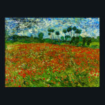 Van Gogh Field met papavers (F636) Fine Art Poster<br><div class="desc">Field with Poppies, Vincent van Gogh, Auvers-sur-Oise, France June 1890. Olie op doek, 73 x 91, 5 cm. Den Haag, Haag Gemeentemuseum. F 636, JH 2027 Vincent Willem van Gogh (30 maart 1853 - 29 juli 1890) was een Nederlandse Post-Impressionistische kunstenaar. Sommige van zijn schilderijen behoren nu tot 's werelds...</div>