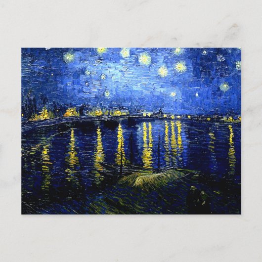  Van Gogh fijne kunst, Sterrennacht over Rhone Briefkaart (Voorkant)