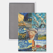 Van Gogh Fine Art Collage Magneet (Voorkant / Achterkant)