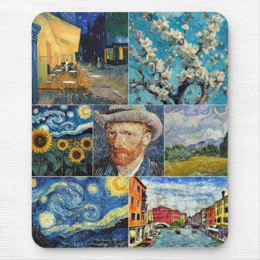 Van Gogh Fine Art Collage Muismat (Voorkant)