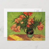 Van Gogh Fine Art, Vase met Oleanders en Boeken Briefkaart (Voorkant / Achterkant)