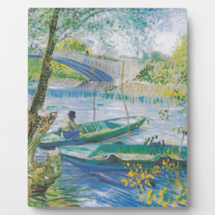 Van Gogh Fishermen en boten in Pont DE Clichy Fotoplaat