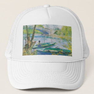 Van Gogh Fishermen en boten in Pont DE Clichy Trucker Pet