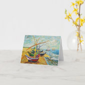 Van Gogh Fishing Boats Note Card Kaart (Gele Bloem)