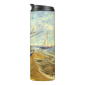 Van Gogh Fishing Boats on Beach at Saintes Maries Thermosbeker (Geroteerd rechts)
