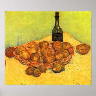 Van Gogh - Fles Lemons en Sinaasappels Poster