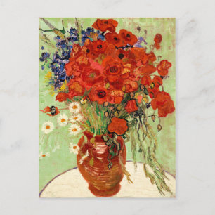 Van Gogh Floral still Life Daisies Poppies Briefkaart