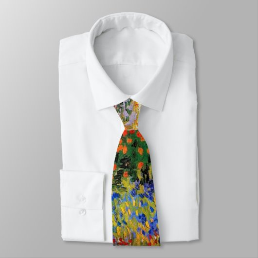 Van Gogh - Flower Garden, fine art painting, Stropdas (Gebonden)