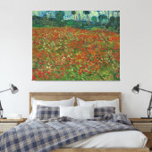  Van Gogh Flowers Field met papavers Canvas Afdruk (Insitu (Slaapkamer))