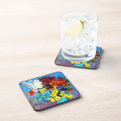 Van Gogh Flowers in een Blue Vase Bier Onderzetter (Rechterzijde)