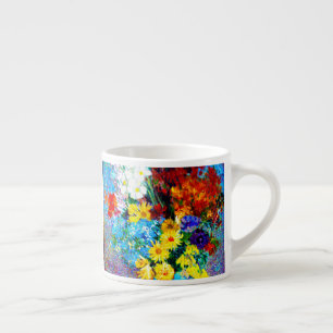 Van Gogh Flowers in een Blue Vase Espresso Kop